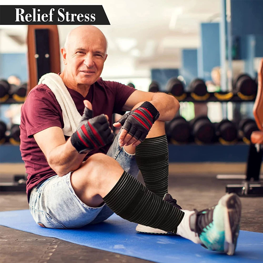 1Pcs Adjustable Elastic Compression Bandage Knee Elbow Wrap Ankle Wrist Brace Swelling Pain Sports Bandage Strap Joint Sprained