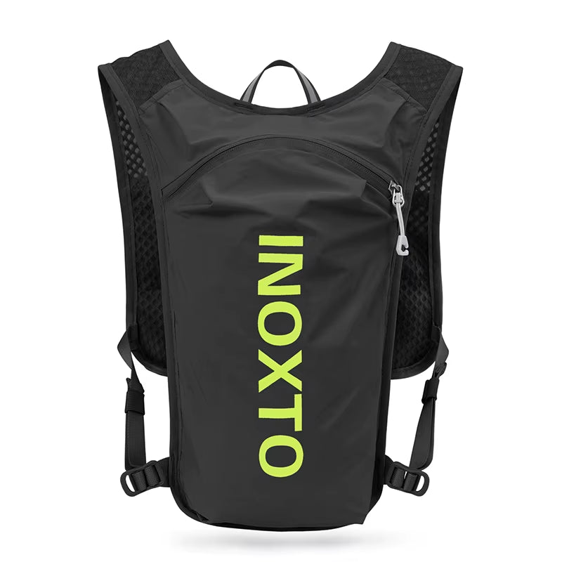 INOXTO Waterproof Running Backpack 5L Ultra-Light Hydration Vest Mountain Bike Leather Bag Breathable Gym Bag 1.5L Water Bag
