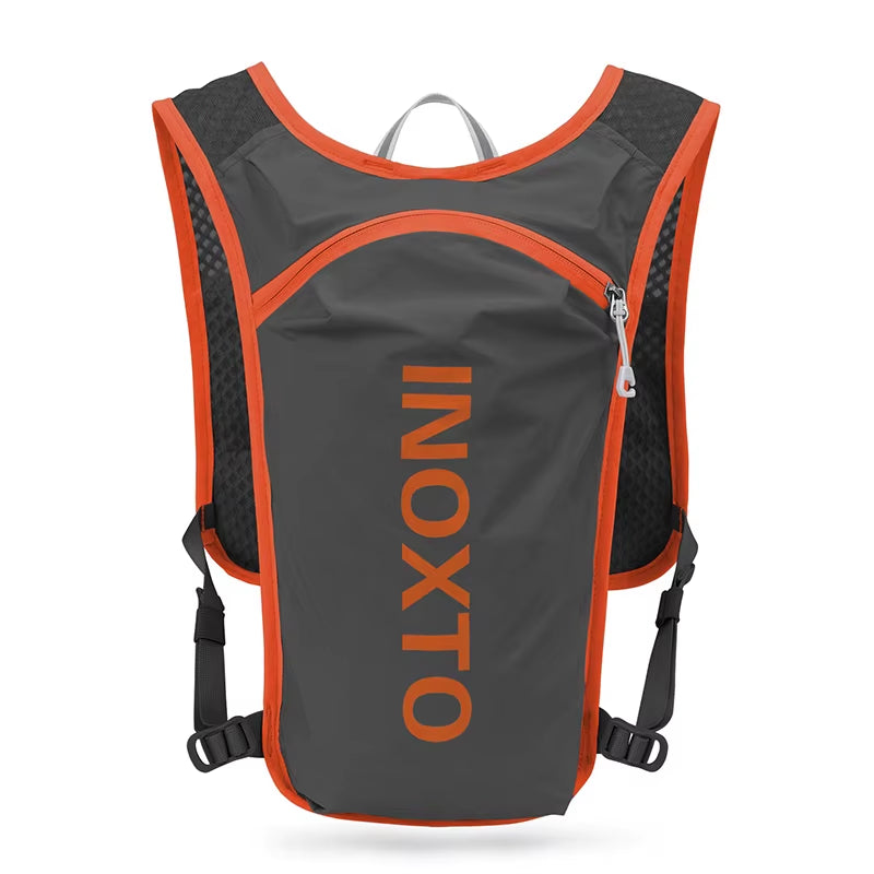 INOXTO Waterproof Running Backpack 5L Ultra-Light Hydration Vest Mountain Bike Leather Bag Breathable Gym Bag 1.5L Water Bag