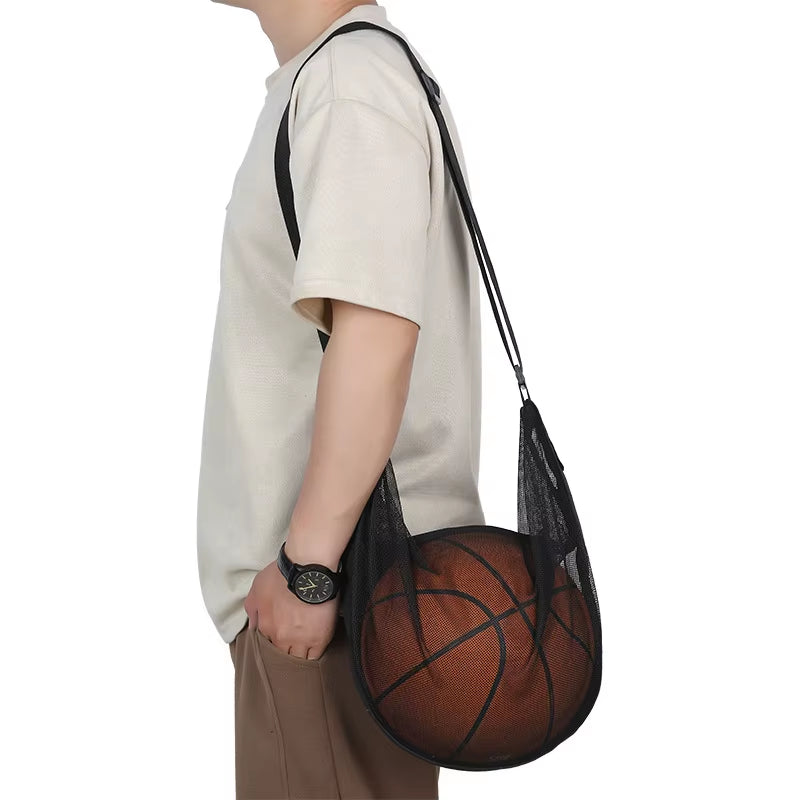 Outdoor One-Shoulder Training Basketball Football Multi-Functional Net Pocket Training Storage Net Portable Student Gym Bag