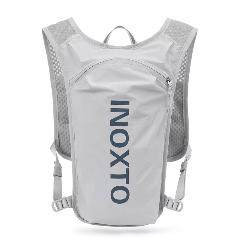 INOXTO Waterproof Running Backpack 5L Ultra-Light Hydration Vest Mountain Bike Leather Bag Breathable Gym Bag 1.5L Water Bag