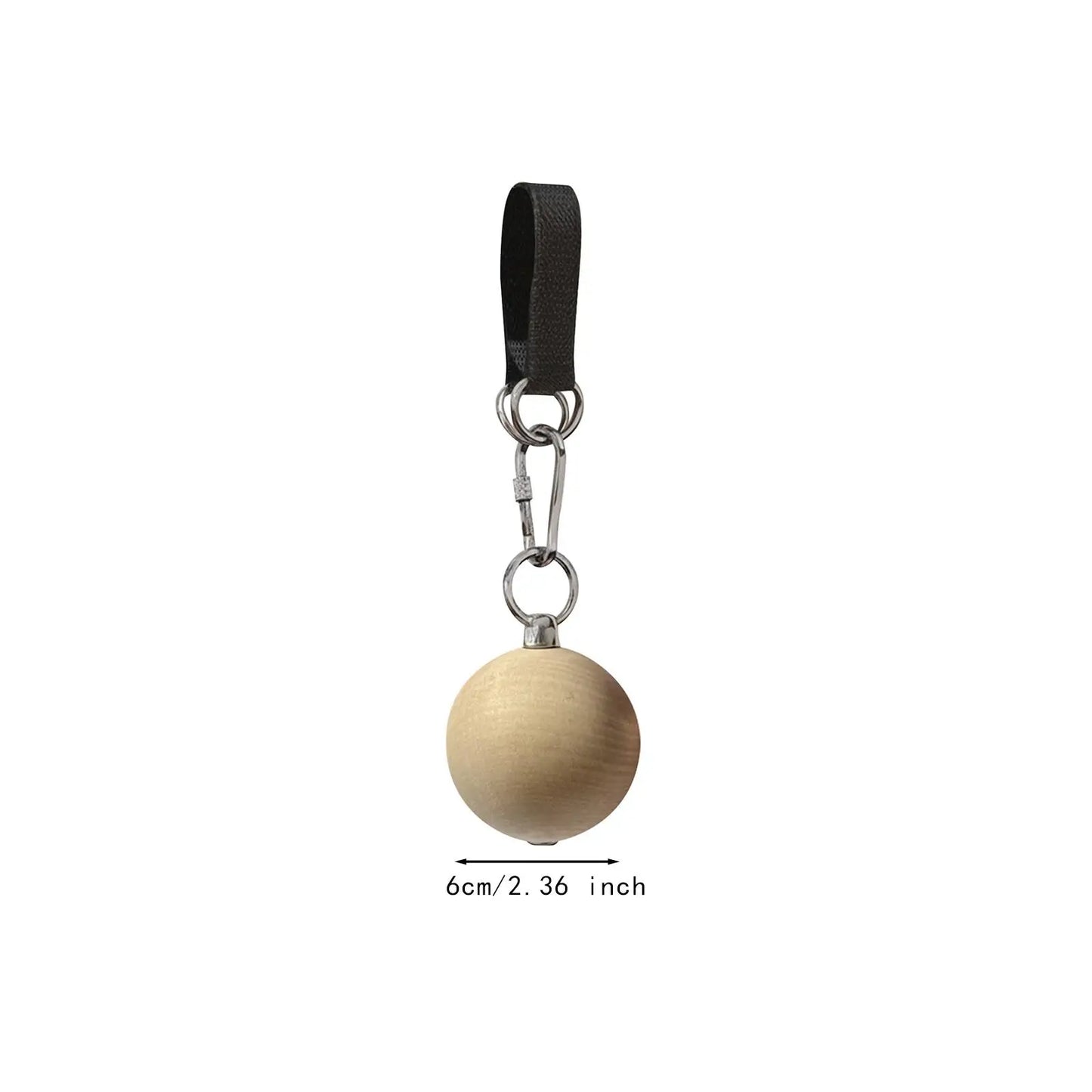 Pull up Ball Grip Climbing Ball Gym Training Hold Grips Wooden with Strap Climbing Ball Hold Grip Power Grip Ball for Barbell