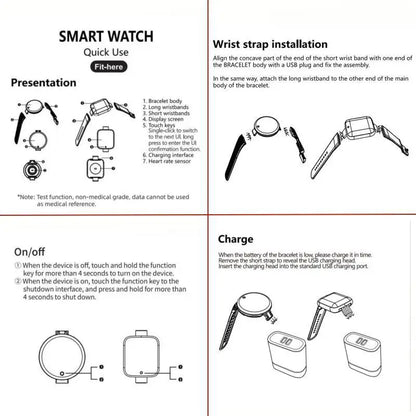 B41 Real Stepcount Smart Watch Multi Function Step Connected Smart Watch for Men and Women Suitable for and Android