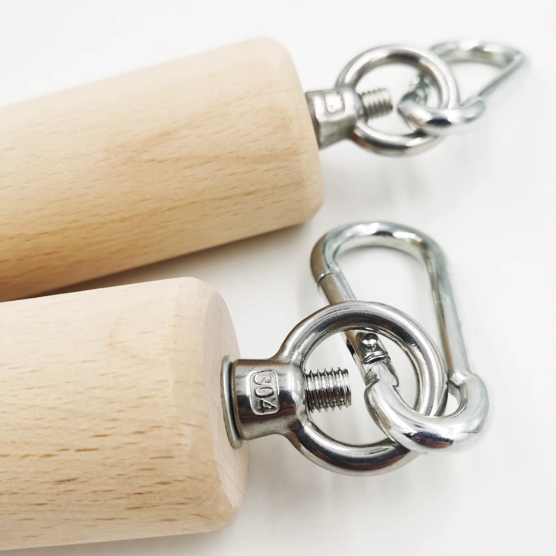 1 Pair Pull up Handle Wooden Grip Strengthener Exerciser Training Tools for Grip Strength Core Workout Rock Climbing Bouldering
