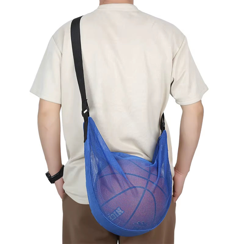 Outdoor One-Shoulder Training Basketball Football Multi-Functional Net Pocket Training Storage Net Portable Student Gym Bag