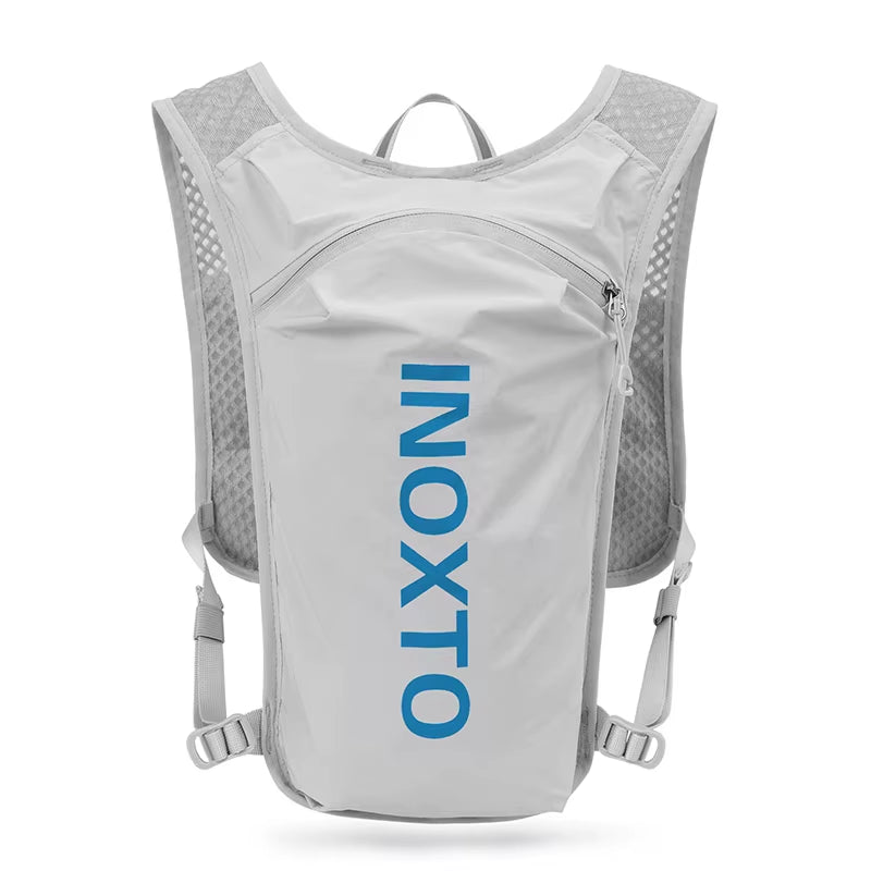 INOXTO Waterproof Running Backpack 5L Ultra-Light Hydration Vest Mountain Bike Leather Bag Breathable Gym Bag 1.5L Water Bag