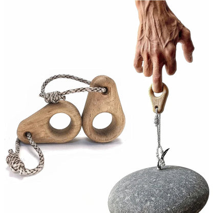Wooden Mini Climbing Hangboard Portable Hangboard Finger Trainer Powerful Grip Strength Durable and Compact