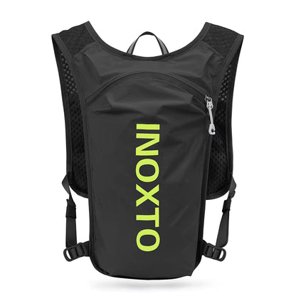 INOXTO Waterproof Running Backpack 5L Ultra-Light Hydration Vest Mountain Bike Leather Bag Breathable Gym Bag 1.5L Water Bag