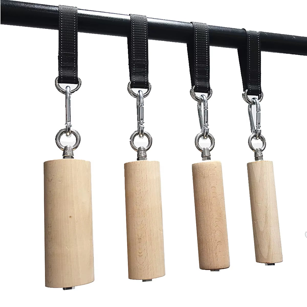 1 Pair Pull up Handle Wooden Grip Strengthener Exerciser Training Tools for Grip Strength Core Workout Rock Climbing Bouldering