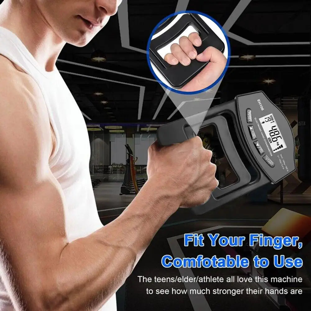 Grip Strength Tester 396Lbs/180Kg Hand Grip Dynamometer Gripper Measurement Meter Digital Grip Power Strengthener Exerciser