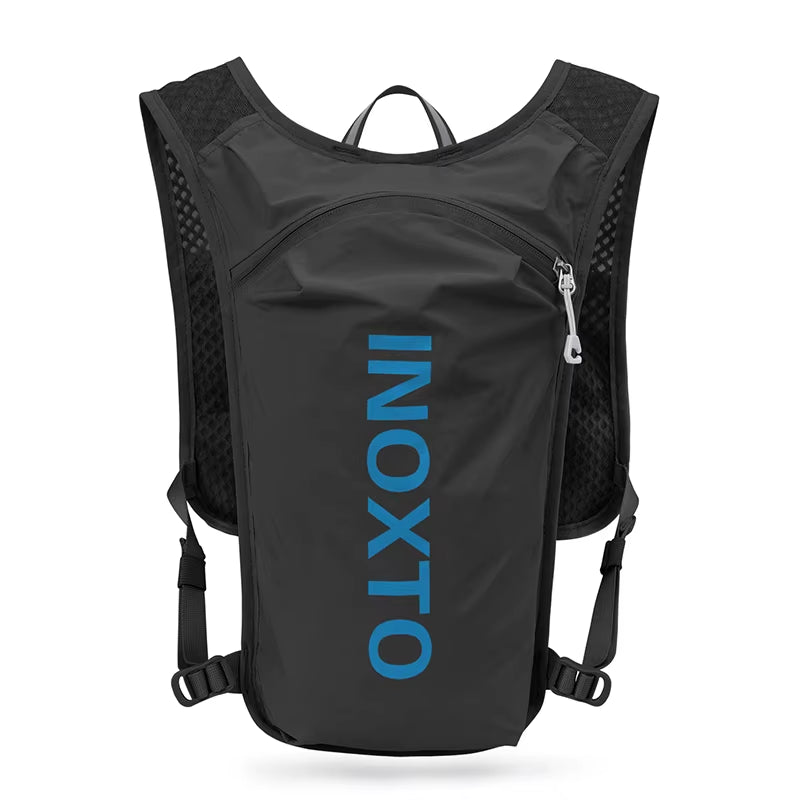 INOXTO Waterproof Running Backpack 5L Ultra-Light Hydration Vest Mountain Bike Leather Bag Breathable Gym Bag 1.5L Water Bag