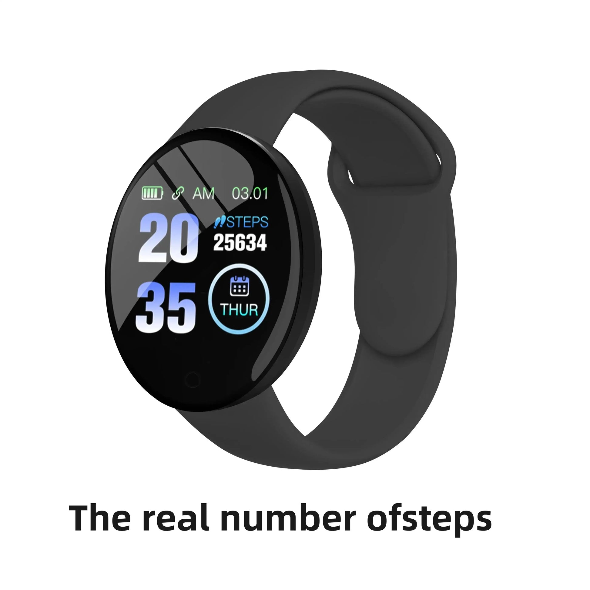 B41 Real Stepcount Smart Watch Multi Function Step Connected Smart Watch for Men and Women Suitable for and Android