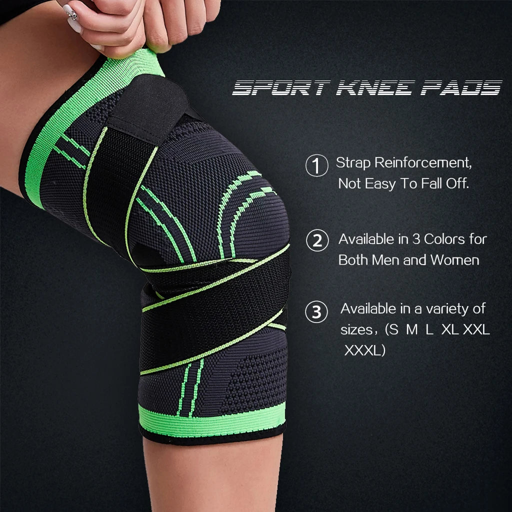 Wosweir-Sports Compression Sleeve Knee Guard Pads Braces for Knee Elbow Fitness Protective Gear Arthritis Joints Protector