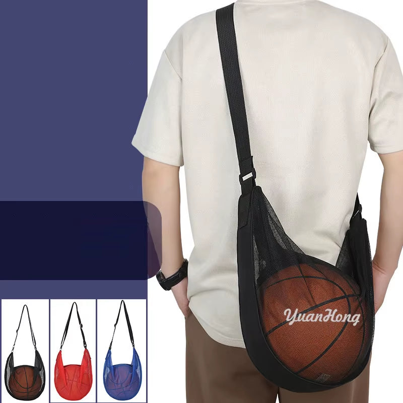 Outdoor One-Shoulder Training Basketball Football Multi-Functional Net Pocket Training Storage Net Portable Student Gym Bag