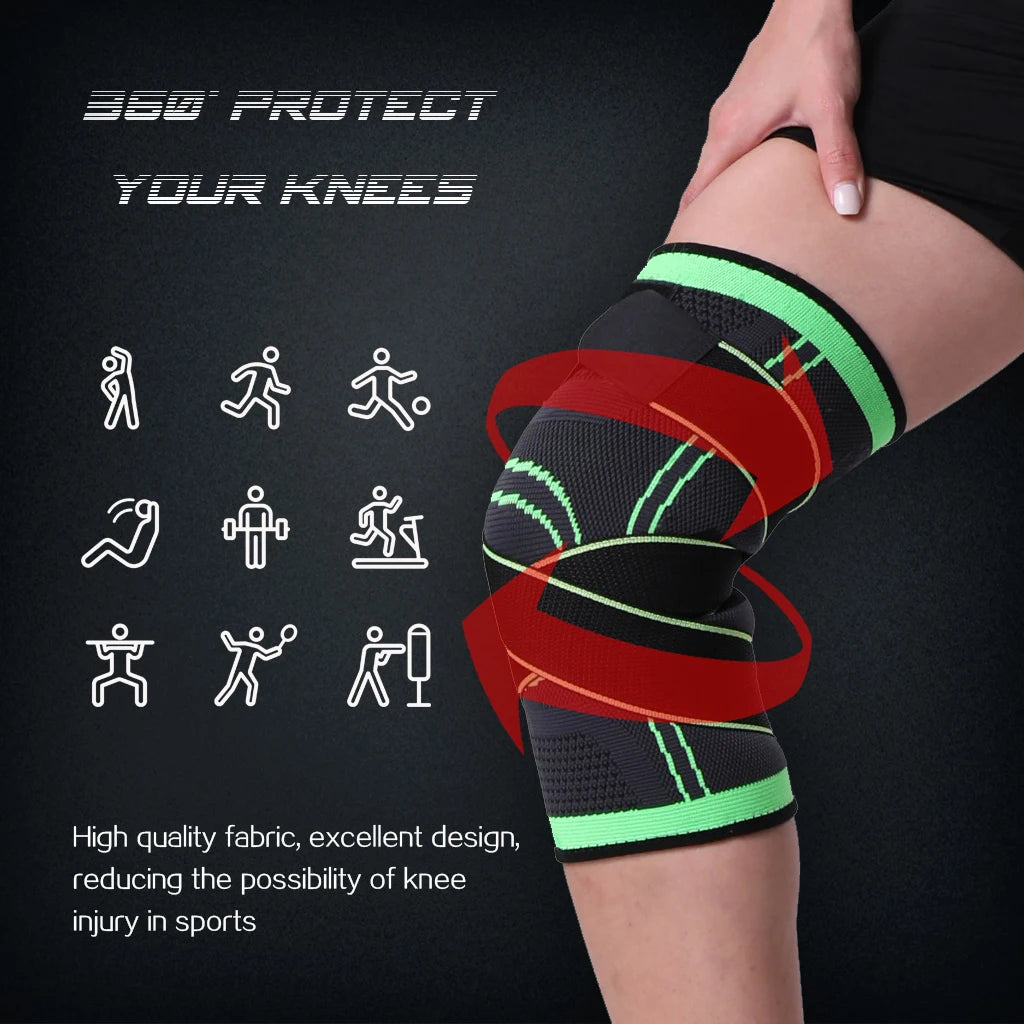 Wosweir-Sports Compression Sleeve Knee Guard Pads Braces for Knee Elbow Fitness Protective Gear Arthritis Joints Protector