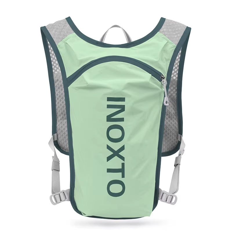 INOXTO Waterproof Running Backpack 5L Ultra-Light Hydration Vest Mountain Bike Leather Bag Breathable Gym Bag 1.5L Water Bag