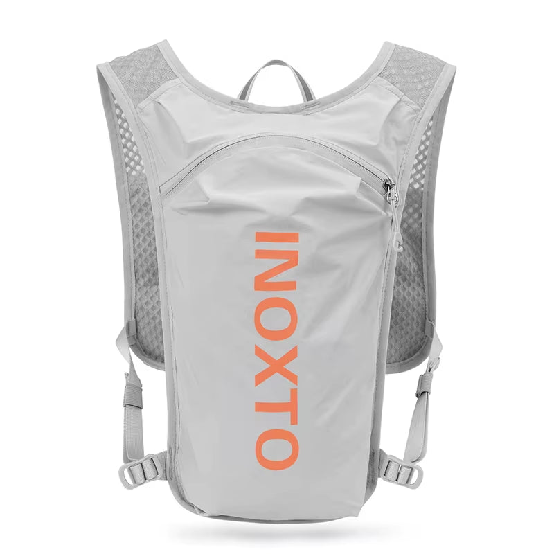 INOXTO Waterproof Running Backpack 5L Ultra-Light Hydration Vest Mountain Bike Leather Bag Breathable Gym Bag 1.5L Water Bag