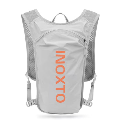 INOXTO Waterproof Running Backpack 5L Ultra-Light Hydration Vest Mountain Bike Leather Bag Breathable Gym Bag 1.5L Water Bag
