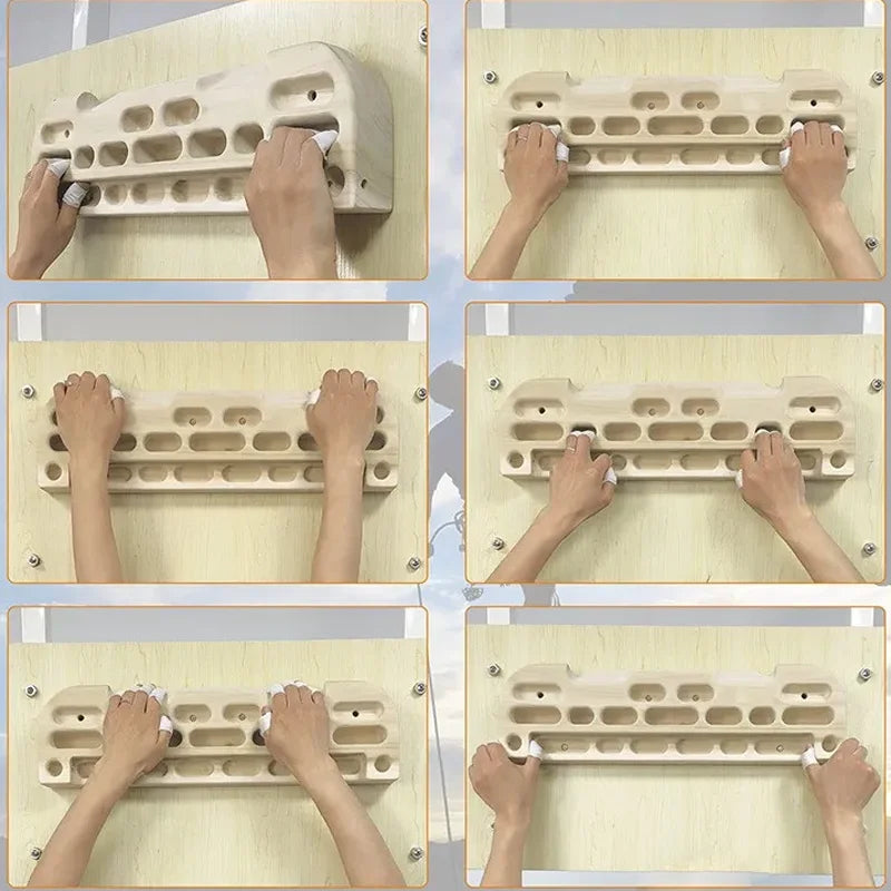 Climbing Fingerboard Wooden Hang Board Micro-Flaw Fitness Equipment with Multiple Grip Positions Multifunctional Exerciser